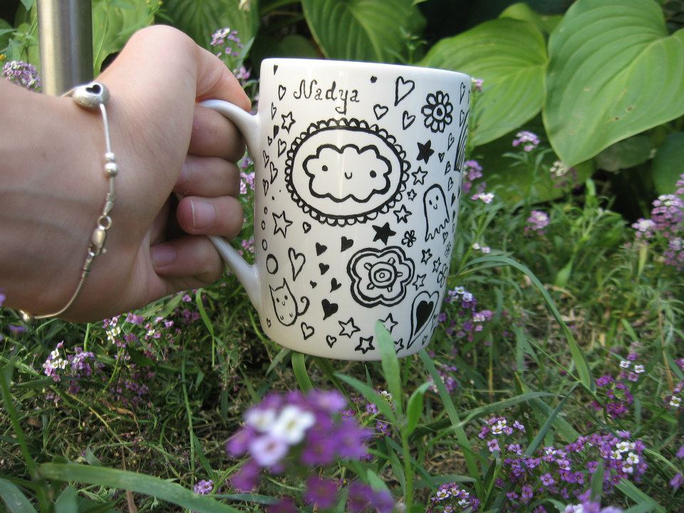 Doodled mug